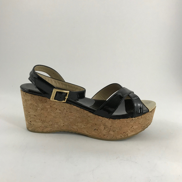 Jimmy Choo LIKE NEW Black Patent Leather Platforms - Picture 4 of 7